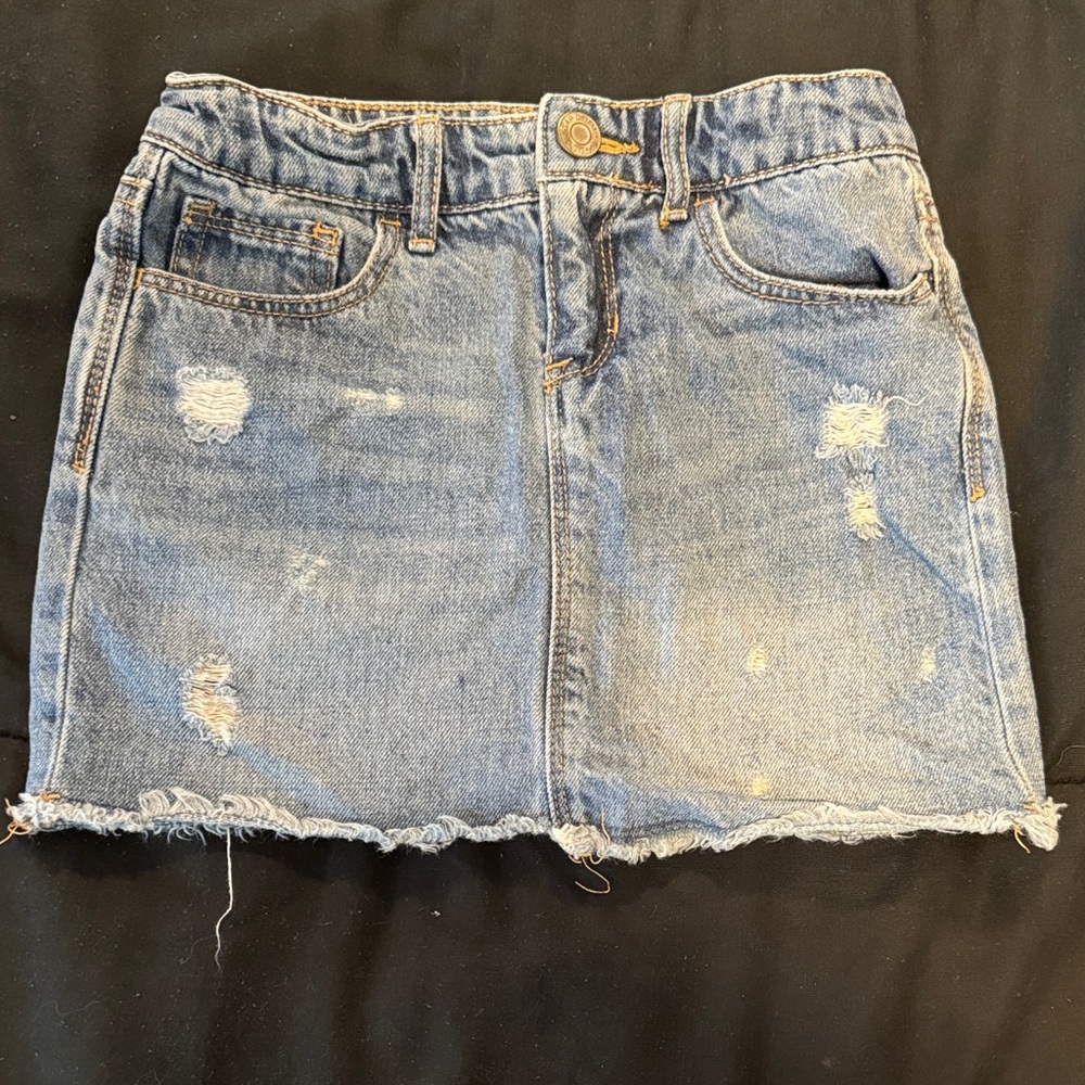 GAP Blue Distressed Mini Skirt